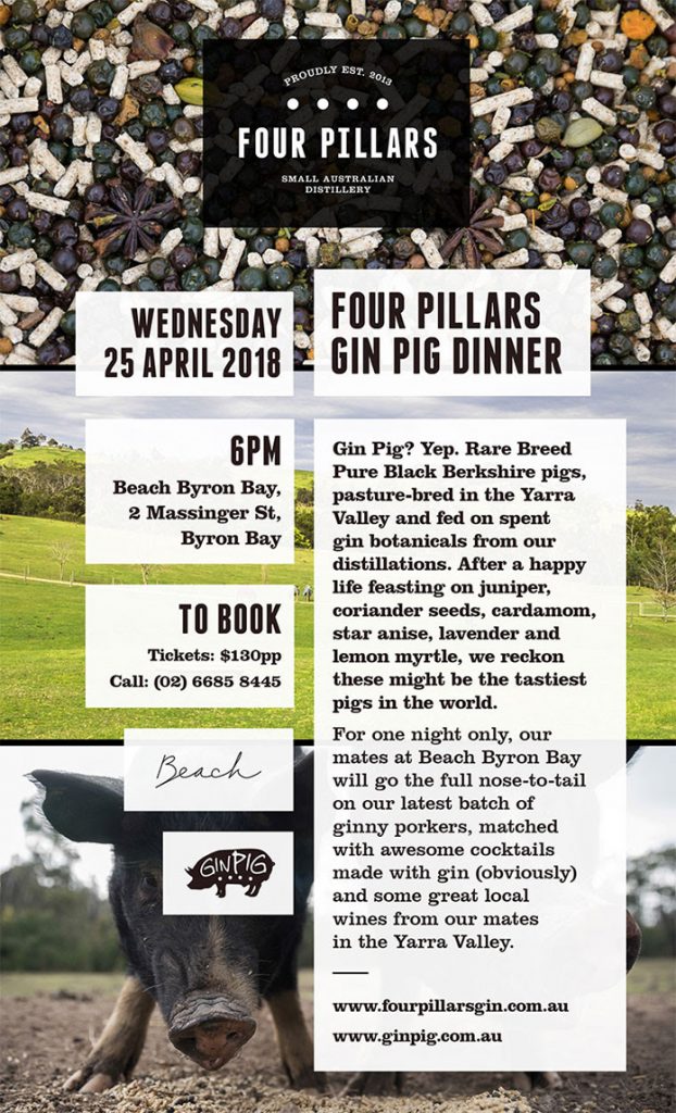 Four Pillars A Night of Pork and Boutique Gin Byron Bay Blog